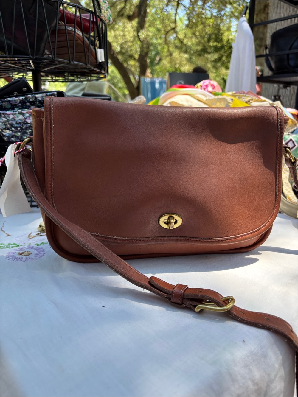Vintage Coach City Bag, British Tan